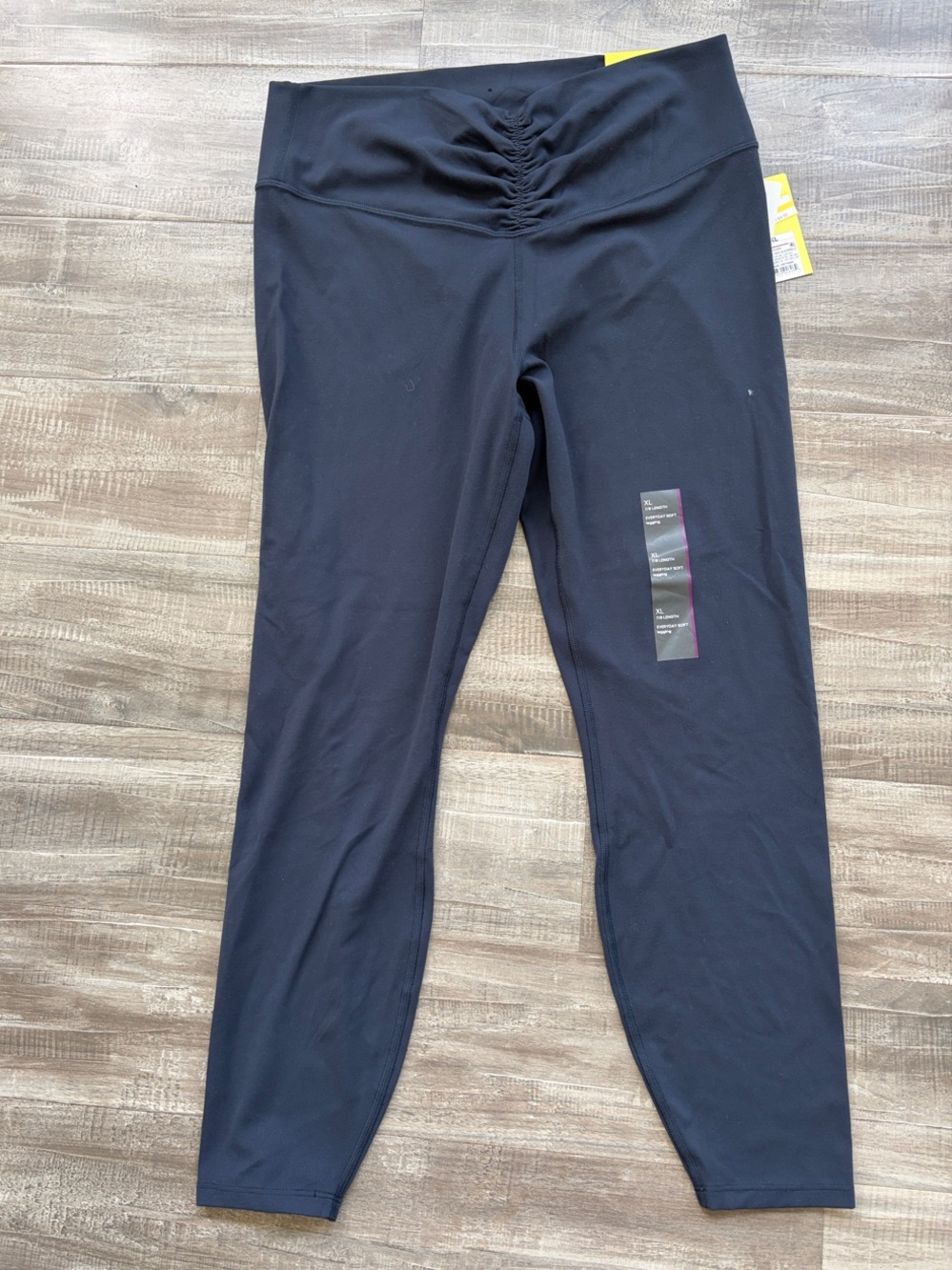 Ruched High-Waist Blue Leggings for Women